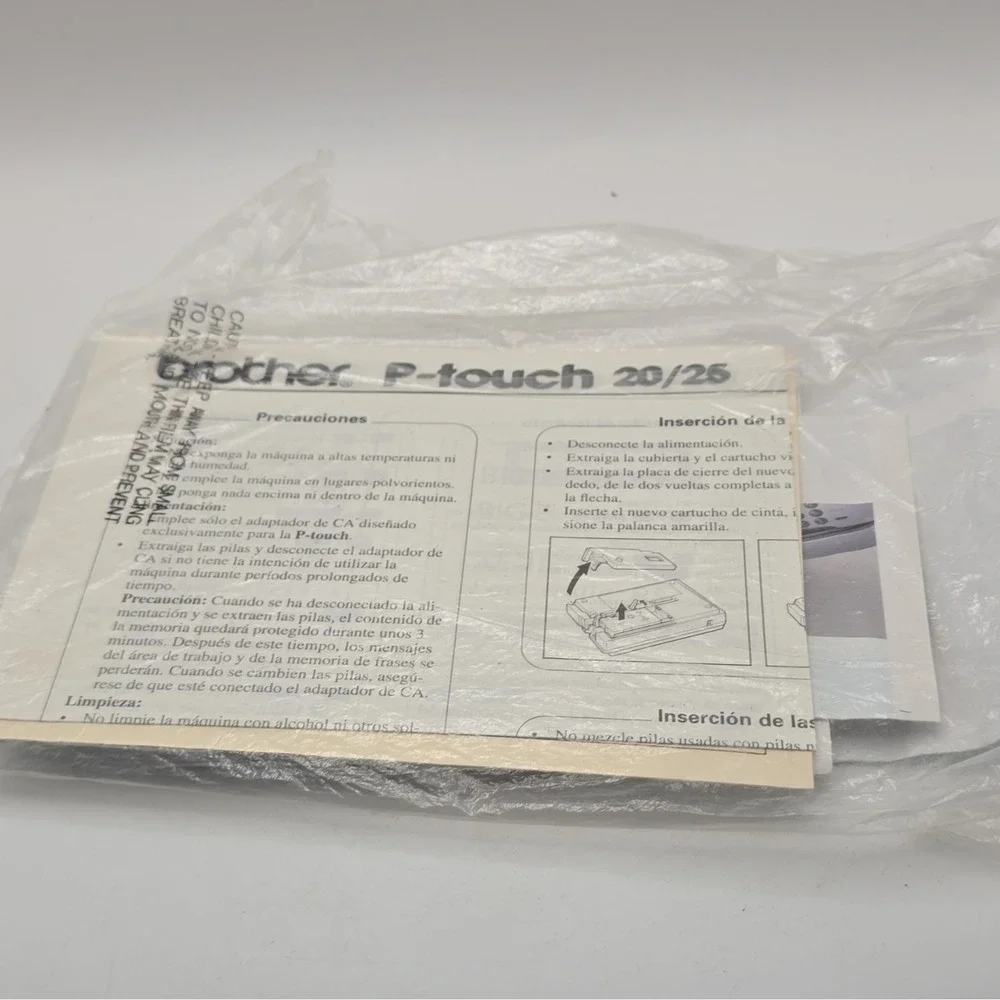 Brother P-touch PT-25 Electronic Label Maker Thermal Print Black & White